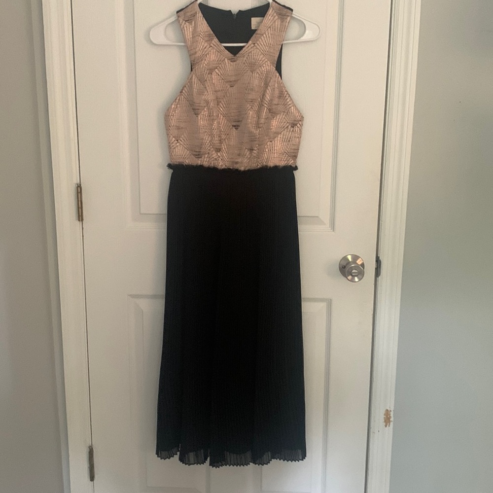 Anthropology nomad Morgan carter black /gold womens 2 dress